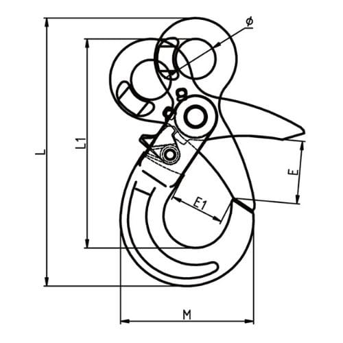 Duke Eye Self Locking Hook