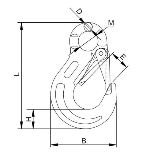 Duke Eye Sling Hook With Latch