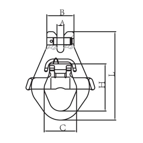 Duke Clevis Skip Hook With Spring Gate