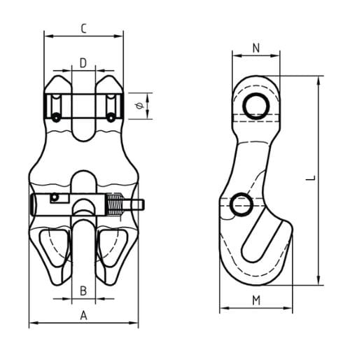 Duke Clevis Shortening Clutch With Safety Pin