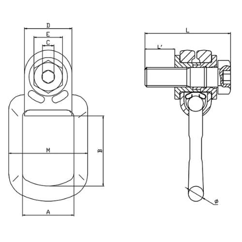 Duke Pivoting Lifting Eye Bolt