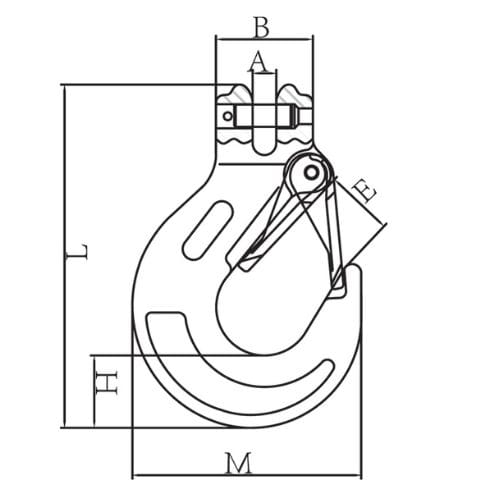 Duke Clevis Sling Hook With Latch