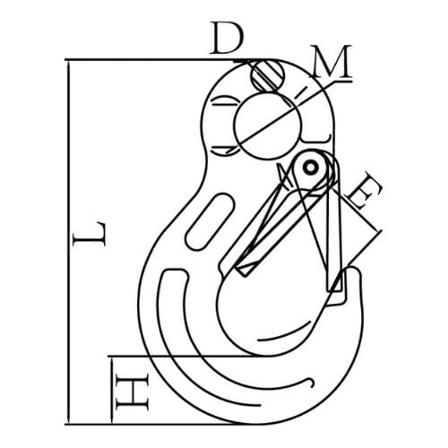 Duke Eye Sling Hook With Latch