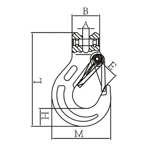 Duke Clevis Sling Hook With Latch
