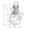Duke Clevis Self Locking Hook