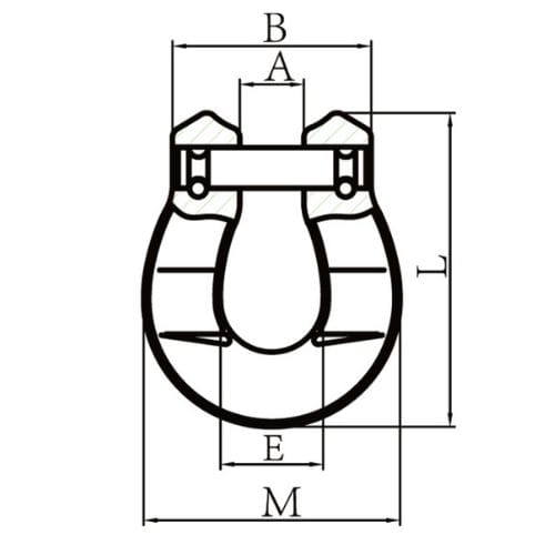 Duke Grade 10 Clevis Omega Link Dims Duke Omega Link