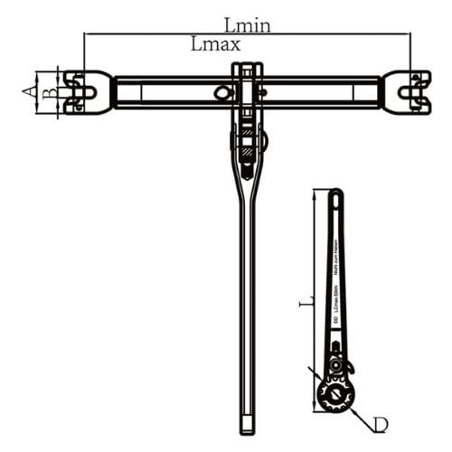 Duke Clevis Type Ratchet Load Binder