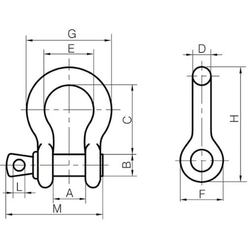 Xona Screw Pin Bow Shackle