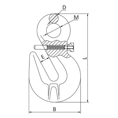 Duke Eye Shortening Grab Hook & Pin