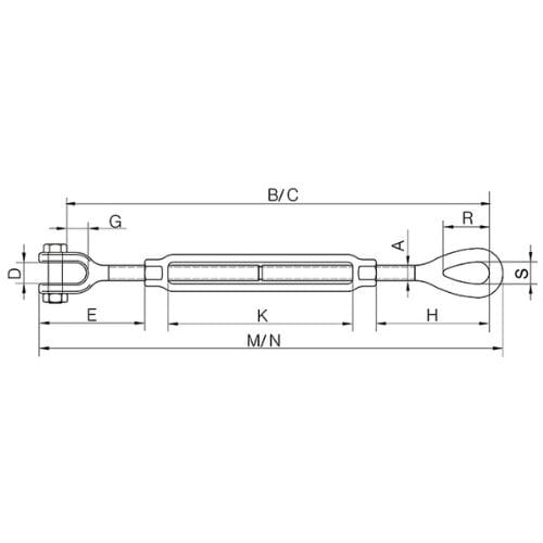 Eye & Jaw Turnbuckle