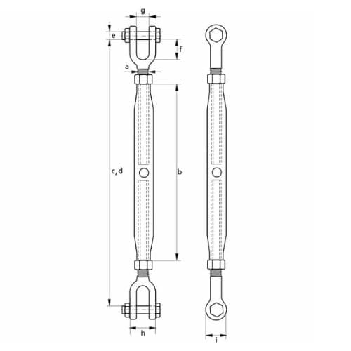 Jaw & Jaw Rigging Screw