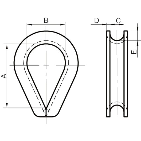 AISI 316 Stainless Steel Thimbles