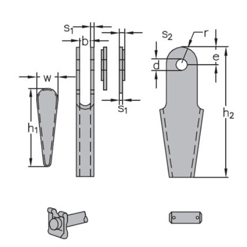 Wedge socket dims Black Wedge Socket