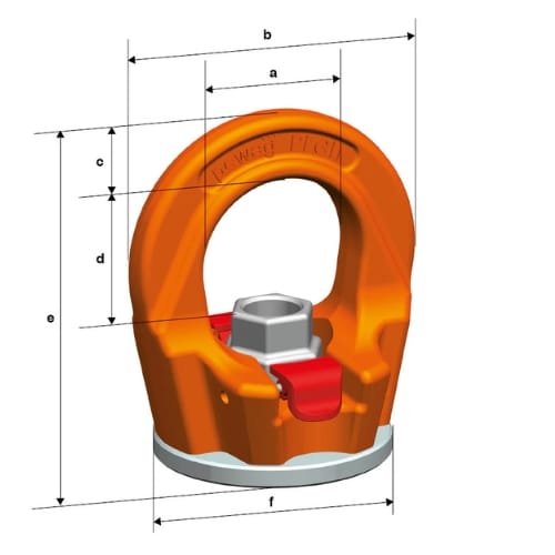 Pewag PLGW-SN Dims Pewag Profilift Gamma Lifting Point (PLGW-SN)