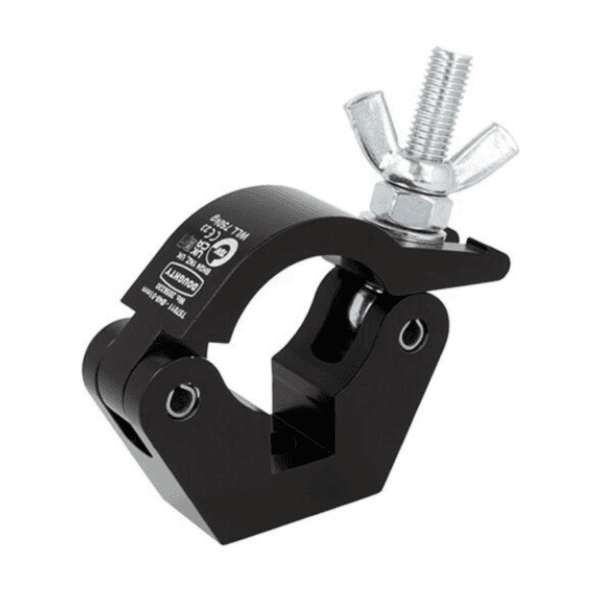 Doughty Black Slimline Half Coupler M12 Fixing 750kgs